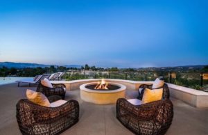 outdoor space with bonfire