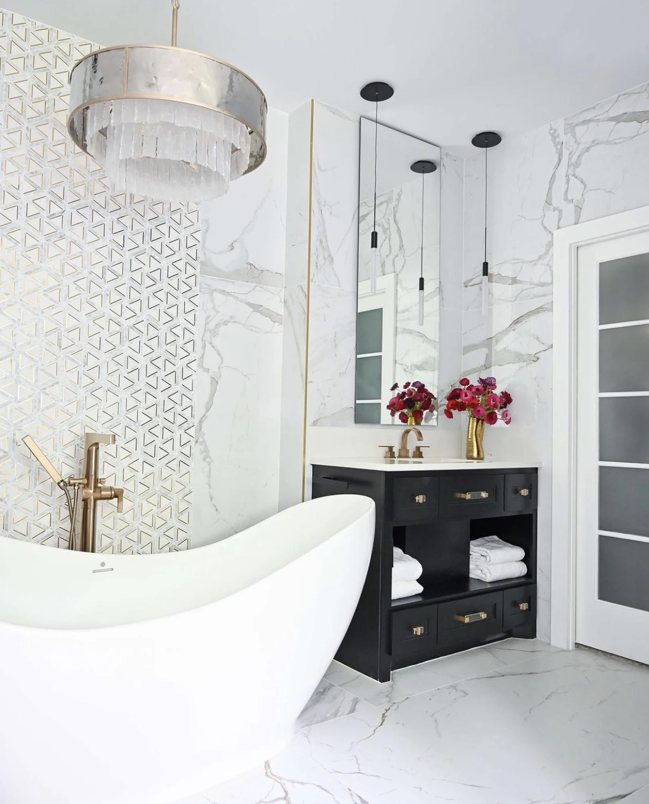 Image Rockart Carrara White Metal by @bydesigninteriorsinc